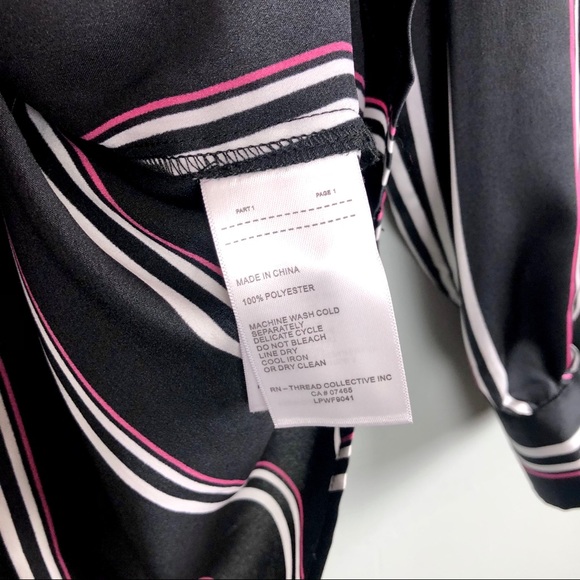 Laundry by Shelli Segal Striped Tie Front Blouse - Picture 13 of 13
